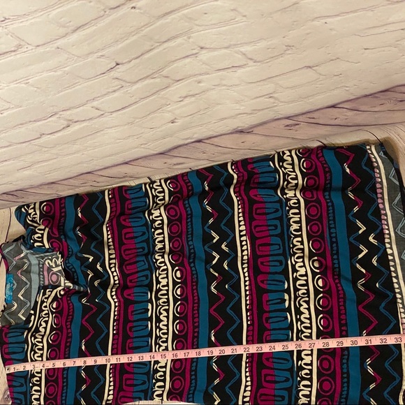 Buttons geometric black blue magenta dress tunic - Picture 7 of 8